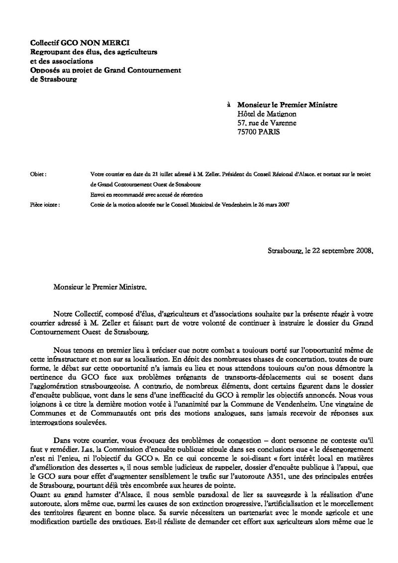 lettre du collectif